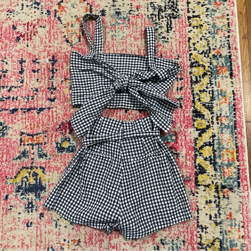 Olivaceous Gingham Shorts - Picture 10 of 13